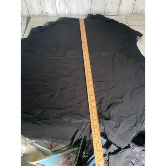 Buttefly Lace Trim Poncho Top Black  for women  W27- One Size - Picture 3 of 4